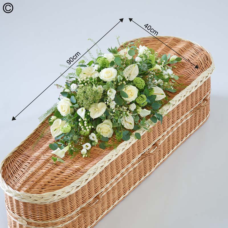 White and Green Casket Spray - Image 3